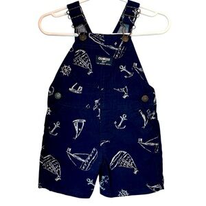 OshKosh B'gosh Dark Blue Nautical Overalls